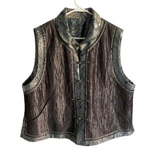 Rising Phoenix Silk Blend Reversible Vest 1X